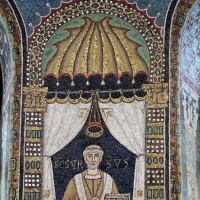 Sant'apollinare in classe, mosaici del catino, orso, 550 ca. 02 - Sailko - Ravenna (RA)