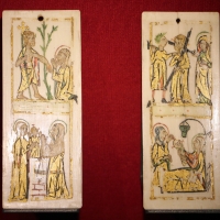 Scuola forse renana, due laminette dipinte, 1300-50 ca - Sailko - Ravenna (RA)