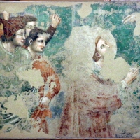 Pietro da rimini e bottega, affreschi dalla chiesa di s. chiara a ravenna, 1310-20 ca., santo stefano martirizzato - Sailko - Ravenna (RA)