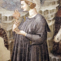 Pietro da rimini e bottega, affreschi dalla chiesa di s. chiara a ravenna, 1310-20 ca., adorazione dei magi 03 - Sailko - Ravenna (RA)