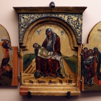 Scuola di andrea ritzos o andrea pavias, trittico con pietÃ  e scene di passione e resurrezione, creta 1510 ca - Sailko - Ravenna (RA)