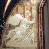 Pietro da rimini e bottega, affreschi dalla chiesa di s. chiara a ravenna, 1310-20 ca., annunciazione 01 - Sailko - Ravenna (RA)