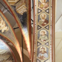 Pietro da rimini e bottega, affreschi dalla chiesa di s. chiara a ravenna, 1310-20 ca., intradosso con angeli e santi 02 - Sailko - Ravenna (RA)