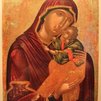 Pittore cretese, madonna della tenerezza (glycophilousa), 1490-1510 ca. 01 - Sailko - Ravenna (RA)