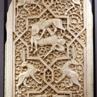 Sicilia islamica, formella con intrecci e animali, 1190-1210 ca - Sailko - Ravenna (RA)