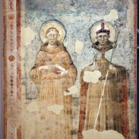 Pietro da rimini e bottega, affreschi dalla chiesa di s. chiara a ravenna, 1310-20 ca., ss. antonio da padova e ludovico - Sailko - Ravenna (RA)