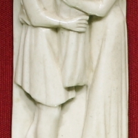 Bottega di baldassarre degli embriachi, placca di confanetto con storia di paride, 1390-1410 ca - Sailko - Ravenna (RA)