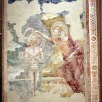 Pietro da rimini e bottega, affreschi dalla chiesa di s. chiara a ravenna, 1310-20 ca., battesimo di cristo 01 - Sailko - Ravenna (RA)