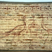 Disegno preparatorio su mattoni, dal catino absidale di sant'apollinare in classe, pavoni e cesti, 500-550 ca. 03 - Sailko - Ravenna (RA)