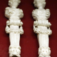 Francia, coppia di manici di posate a forma di erme, 1810 ca - Sailko - Ravenna (RA)