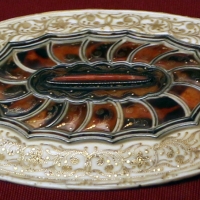 Napoli, coperchio di scatoletta in avorio, tartaruga e corallo a piquÃ©, xviii secolo - Sailko - Ravenna (RA)