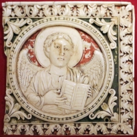 Arte carolingia del nord-italia, formelle con angelo simbolo di san matteo, 790-810 dc ca - Sailko - Ravenna (RA)