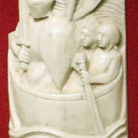 Bottega di baldassarre degli embriachi, placca di confanetto con giasone in viaggio sul mare, 1390-1410 ca - Sailko - Ravenna (RA)