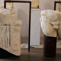 Musa polimnia, 100-150 dc ca. e statua virile nuda, 90-110 dc ca., da via agnello, ravenna - Sailko - Ravenna (RA)