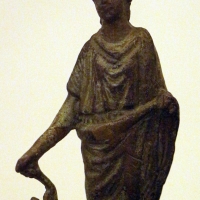Arte romana imperiale, bronzetti da larario, lare stante - Sailko - Ravenna (RA)