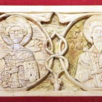 Venezia, formella con quattro santi, avorio, xii secolo - Sailko