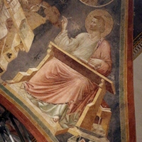 Pietro da rimini e bottega, affreschi dalla chiesa di s. chiara a ravenna, 1310-20 ca., volta con evangelisti e dottori, matteo - Sailko