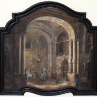 Pittore emiliano, prospettiva con interno di carcere, 1750-1790 ca - Sailko - Ravenna (RA)