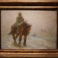 Vittorio guaccimanni, avamposto a cavallo con effetto di neve - Sailko - Ravenna (RA)