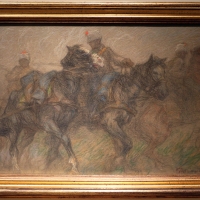 Vittorio guaccimanni, il triste convoglio (carabinieri a cavallo), 1914 - Sailko - Ravenna (RA)