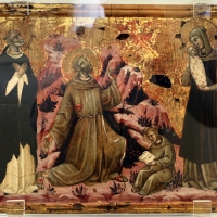 Guglielmo veneziano, san francesco stigmatizzato tra i ss. domenico e marina, 1350-1400 ca. (veneto-marche) - Sailko - Ravenna (RA)