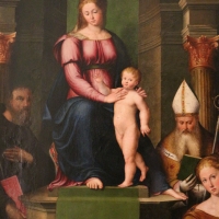 Luca longhi, madonna in trono col bambino tra i ss. benedetto, paolo, apollinare e barbara 02 - Sailko - Ravenna (RA)