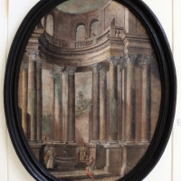 Pittore emiliano, prospettiva con cristo e la samaritana, 1750-1790 ca - Sailko - Ravenna (RA)