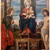 Baldassarre carrari, madonna col bambino in trono tra una santa martire e s. sebastiano, da cervia 01 - Sailko - Ravenna (RA)
