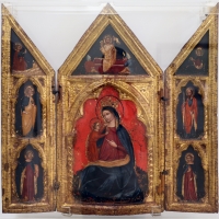Giovanni da bologna (ambito), altarolo con la madonna dell'umiltÃ , cristo risorto, annunciazione e santi, 1375-90 ca. (veneto) - Sailko - Ravenna (RA)