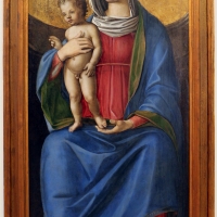 Niccolò rondinelli, madonna col bambino tra i ss. alberto e sebastiano, 1470-1510 ca. 03 - Sailko
