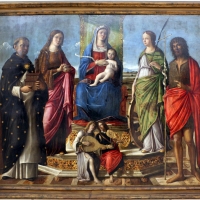 Niccolò rondinelli, madonna col bambino in trono fra santi, 1470-1510 ca. 01 - Sailko