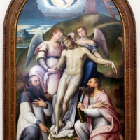 Luca longhi, cristo morto sorretto dagli angeli tra s. bartolomeo e l'abate di classe - Sailko