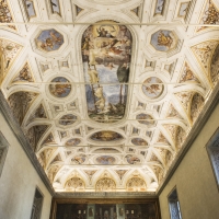 Soffitto e dipinto nel refettorio foto di Domenico Bressan