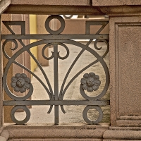 Particolare ringhiere balconi in ferro battuto in stile Liberty - Caba2011 - Reggio nell'Emilia (RE) 