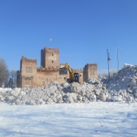Rocca sotto la neve dell' inverno 2015 - Claudio Magnani - Reggiolo (RE)