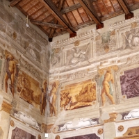 Pier francesco battistelli e aiuti, affreschi con scene dell'orlando furioso e della gerusalemme l. tra telamoni, 1619-28, 07 - Sailko - Gualtieri (RE)
