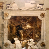 Pier francesco battistelli e aiuti, affreschi con scene dell'orlando furioso e della gerusalemme l. tra telamoni, 1619-28, 17 - Sailko