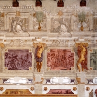 Pier francesco battistelli e aiuti, affreschi con scene dell'orlando furioso e della gerusalemme l. tra telamoni, 1619-28, 06 - Sailko - Gualtieri (RE)