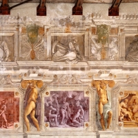 Pier francesco battistelli e aiuti, affreschi con scene dell'orlando furioso e della gerusalemme l. tra telamoni, 1619-28, 03 - Sailko - Gualtieri (RE)