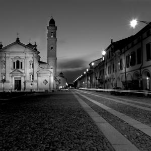 Novellara - Collegiata Santo Stefano - night view (MAX 4428-2-3) - Blackvonnovellara