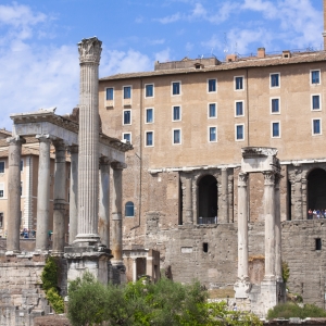 Remains of the Temple of Saturn and of the Temple of Vespasian and Titus - Simone Antonazzo / ENIT SpA
