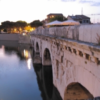 Sera d'estate al ponte di Tiberio - Anna pazzaglia - Rimini (RN)