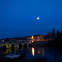 Sul calar della sera al Ponte di Tiberio - Opi1010 - Rimini (RN)