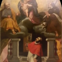 Vergine Bambino con san Giuseppe, il beato Amato e san Carlo Borromeo (Cialdieri) - Girolamo Cialdieri - Saludecio (RN)