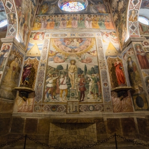 Duomo di San Gimignano, affresco con il Martirio di San Sebastiano di Benozzo Gozzoli - Simone Antonazzo / ENIT SpA