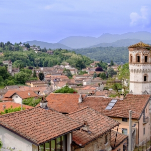 Vista dei tetti di Avigliana con la Torre dell'Orologio - ENIT SpA
