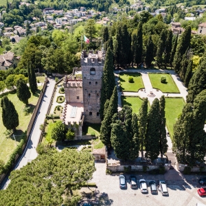 Vista aerea del Castello di Conegliano - ENIT SpA