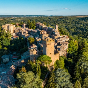 Vista del borgo di Proceno, con il castello in primo piano - ENIT SpA